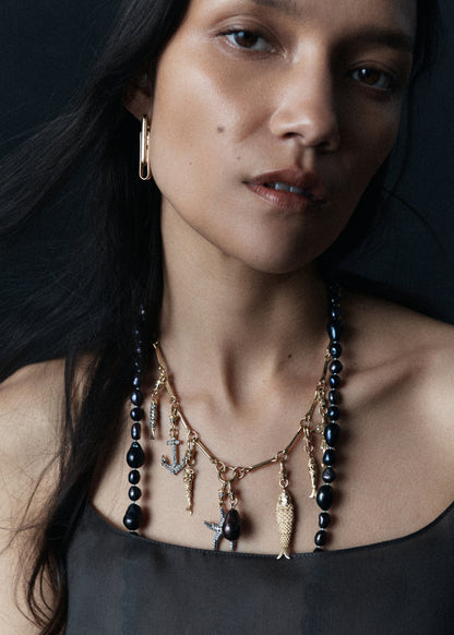 Chaos Long Pearl Necklace