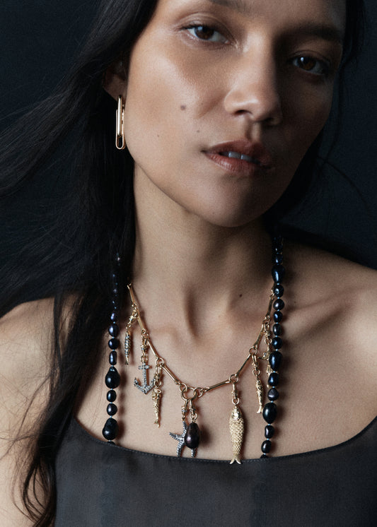 Chaos Long Pearl Necklace