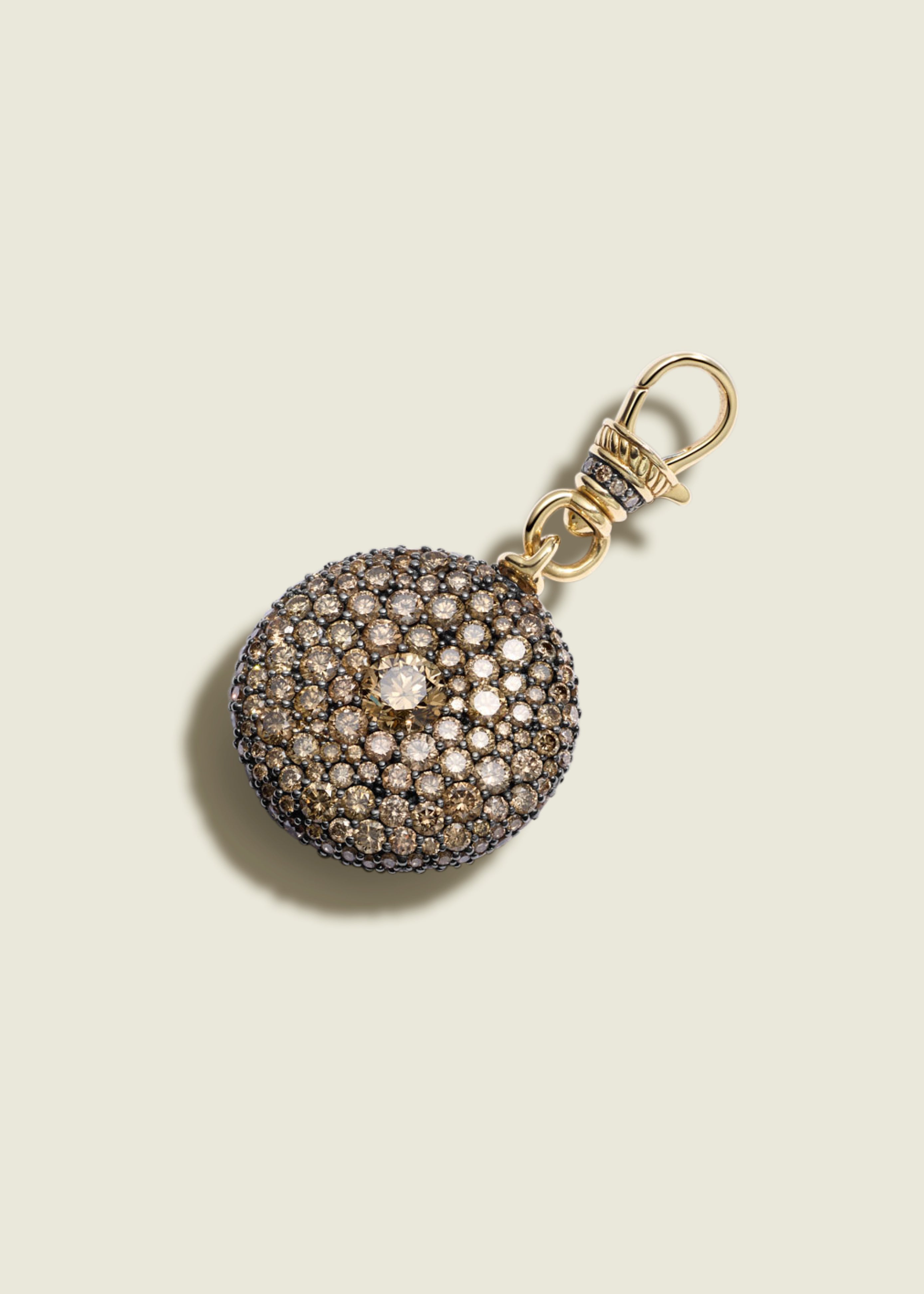 Cognac Diamond Grandfather Watch Pendant