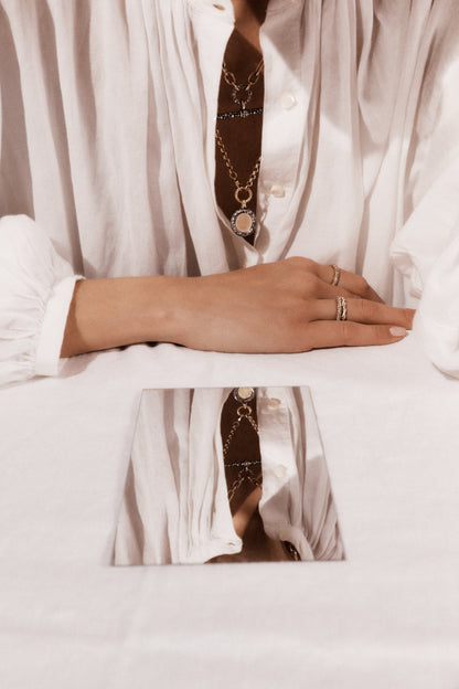 Modern Finish Diamond Portrait Pendant