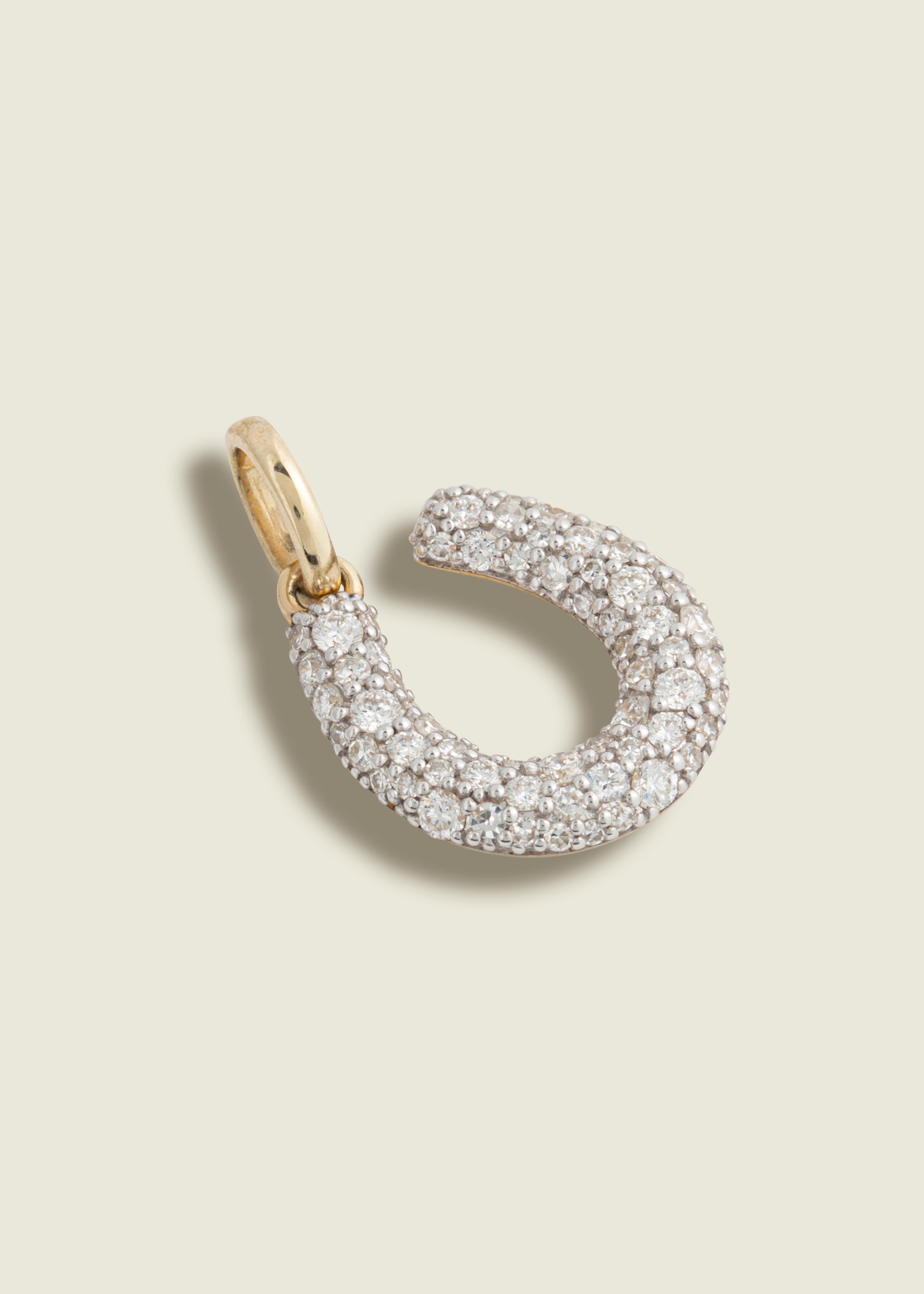 Modern Finish Diamond Horseshoe Pendant